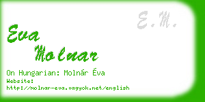 eva molnar business card