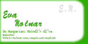 eva molnar business card